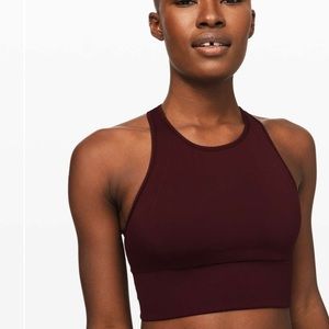 Lululemon ebb to train bra crop garnet
